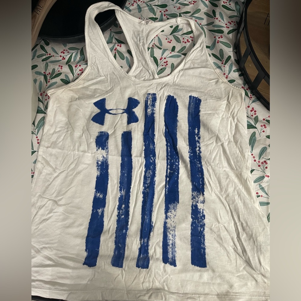 White XL Under Armor used razor back tank.